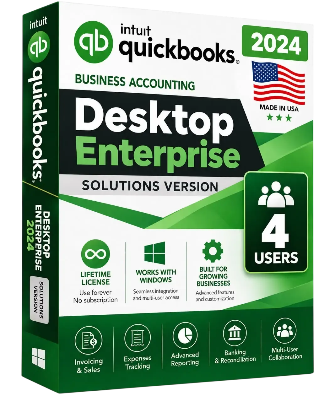 QuickBooks Desktop Enterprise Solutions 2024 (4 Users) | US Edition